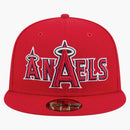 New Era Los Angeles Angels Overlap 59fifty Fitted Hat Red
