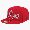 New Era Los Angeles Angels Overlap 59fifty Fitted Hat Red