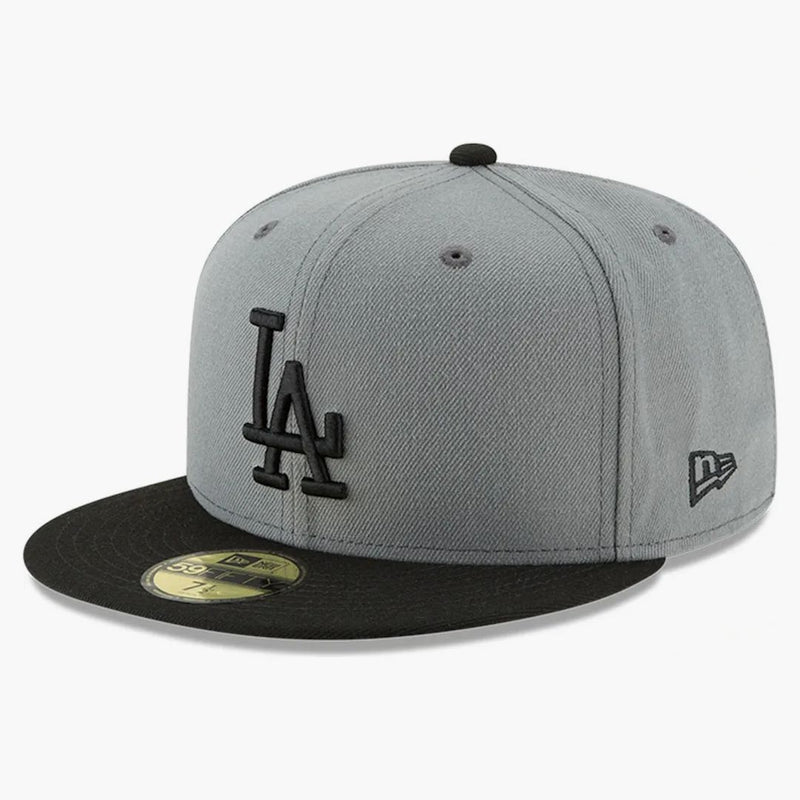 New Era Los Angeles Dodgers 59fifty Fitted has Dark Gray/Black