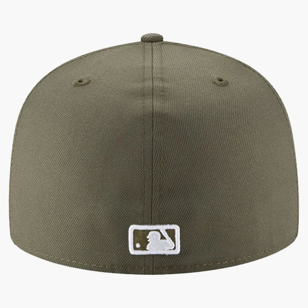 New Era Los Angeles Dodgers 59fifty Fitted has Olive/White