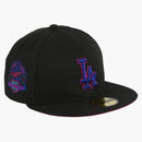 New era los angeles dodgers cyberpunks 60th anniversary patch has club exclusive 59fifty fitted has black