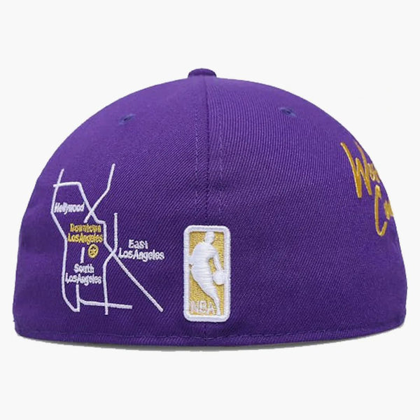New era los Angeles Lakers City Transit 59fifty Fitted has Purple