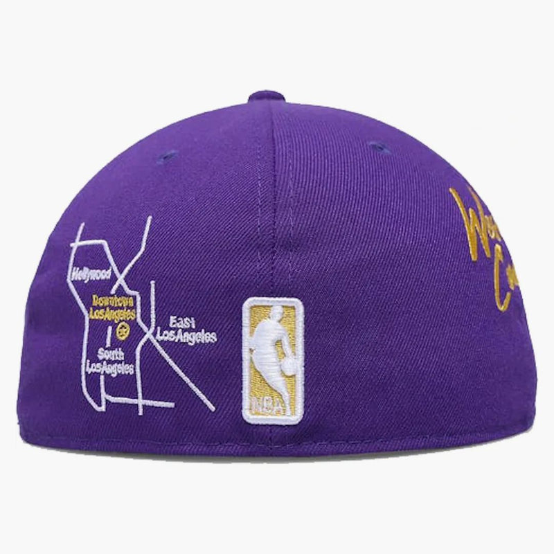 Nueva era Los Angeles Lakers City Transit 59 Cifty Fited tiene púrpura