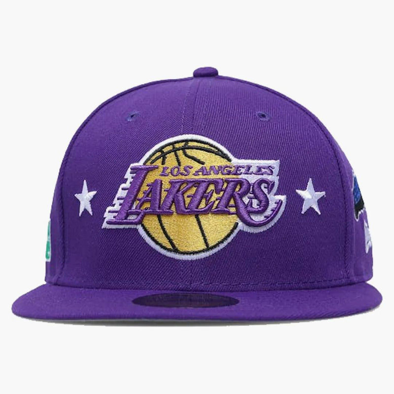 Nueva era Los Angeles Lakers City Transit 59 Cifty Fited tiene púrpura