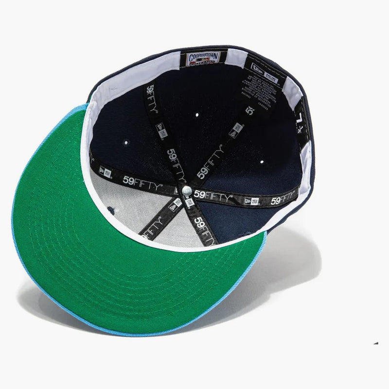 New Era Milwaukee Brewers Beer Pack 25th Anniversary Patch 1994 has Club Exclusive 59fifty Fitted Has Navy/Light Blue