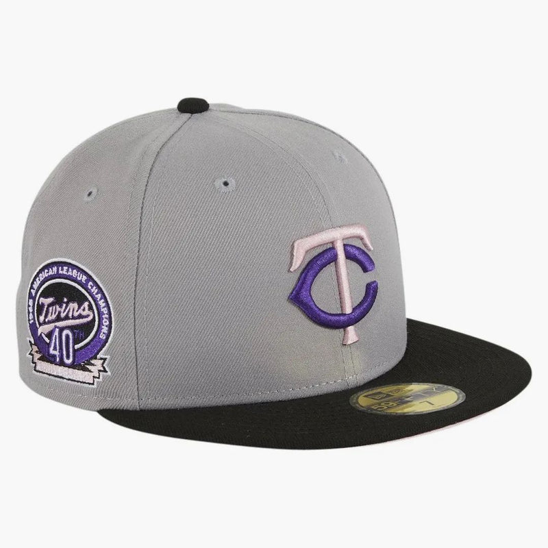 New era Minnesota Twins fuji 40th anniversary patch has club exclusive 59fifty fitted has gray/black