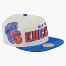 New Era Mitchell & Ness New York Knicks Draft Day Snapback has White/Royal