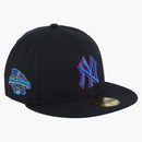 New era New York Yankees Cyberpunks 2001 World Series Patch Hat Club Exclusive 59fifty Fitted Hat Navy