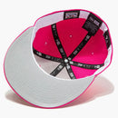 New Era Oakland Athletics Beer Pack 25th Anniversary Patch Hat Club Exclusive 59fifty Fitted Hat Magenta/yellow