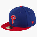 New era Philadelphia Phillies On-Field Alternate Authentic Collection 59fifty Fitted Has Royal Blue/Red