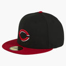 New era retro on-field cincinnati reds alternate 59fifty fitted has black/red