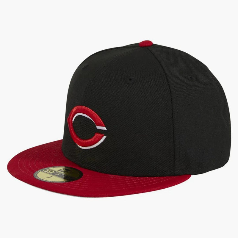 New era retro on-field cincinnati reds alternate 59fifty fitted has black/red