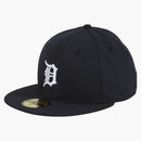 Nueva era retro en el campo Detroit Tigers Home 59Fifty Fited tiene negro