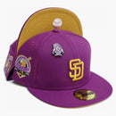 New Era San Diego Padres Capsule Pbj 2.0 Collection 40th Anniversary 59fifty Fitted Hat Purple/brown