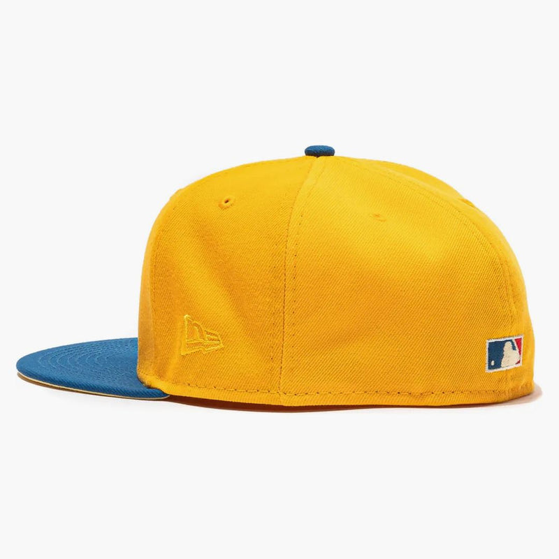New Era San Francisco Giants Beer Pack 25th Anniversary Patch tiene un club exclusivo 59 Cifty ajustado tiene oro/índigo
