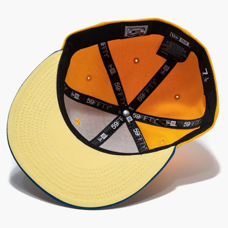 New Era San Francisco Giants Beer Pack 25th Anniversary Patch tiene un club exclusivo 59 Cifty ajustado tiene oro/índigo