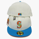 New era Seattle Mariners Movie Collection 40th Anniversary Patch Capsule Hats Exclusive 59fifty Fitted Hat White/Orange