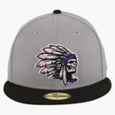 New Era Skull Chief Fuji Hat Club Exclusive 59fifty Fitted Hat Grey/black