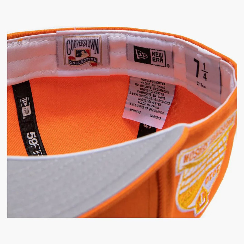 Nowa era Texas Rangers Burger Pack 2020 Inauguracyjny sezon Patch ma Ekskluzywne 59 Fifty Fitted Hat Light Orange/White