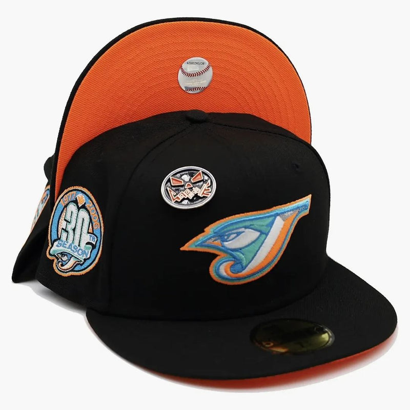 Nová éra Toronto Blue Jays Capsuleween Collection 30. sezóna Capsule Hats Exkluzivní 59FIFTY FITTED HAT Black/Orange