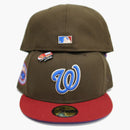New era Washington National Capsule Nitro 2.0 Collection 2008 Season 59fifty Fitted Hat Brown/Blue