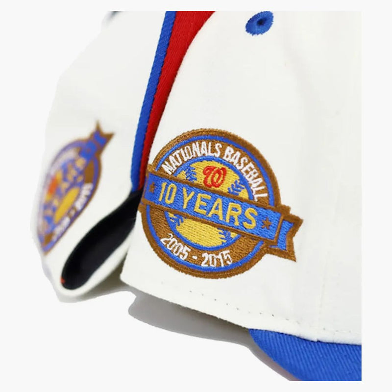 New era Washington National Movie Collection 10 Years Patch Capsule Hats Exclusive 59fifty99 Fitted Hat White/Red