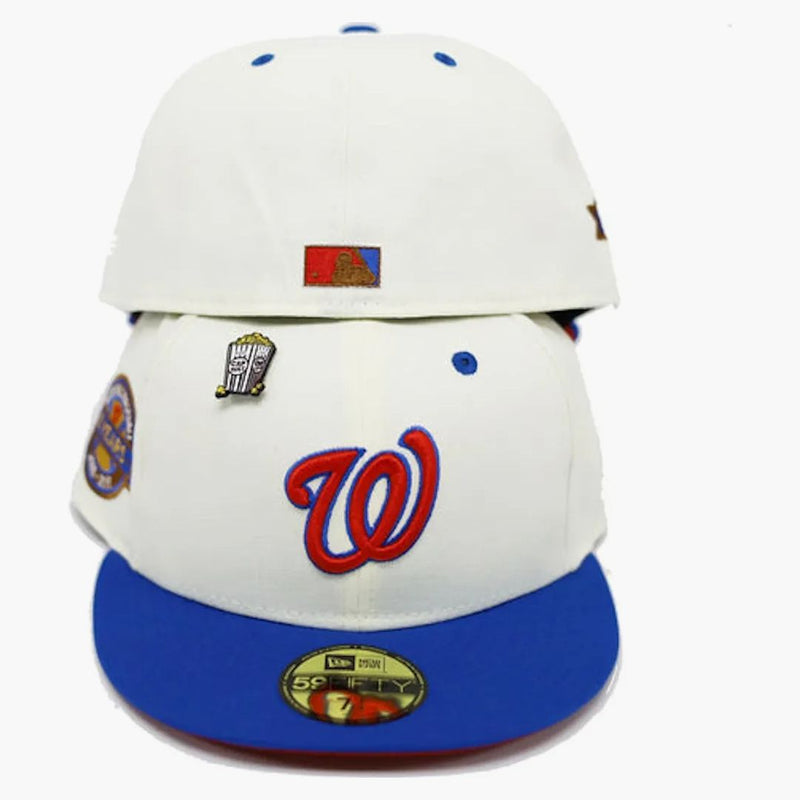 New era Washington National Movie Collection 10 Years Patch Capsule Hats Exclusive 59fifty99 Fitted Hat White/Red