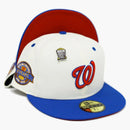 New Era Washington National Movie Collection 10 Years Patch Capsule Hats Exclusive 59Fifty99 Fitted Hat White/Red