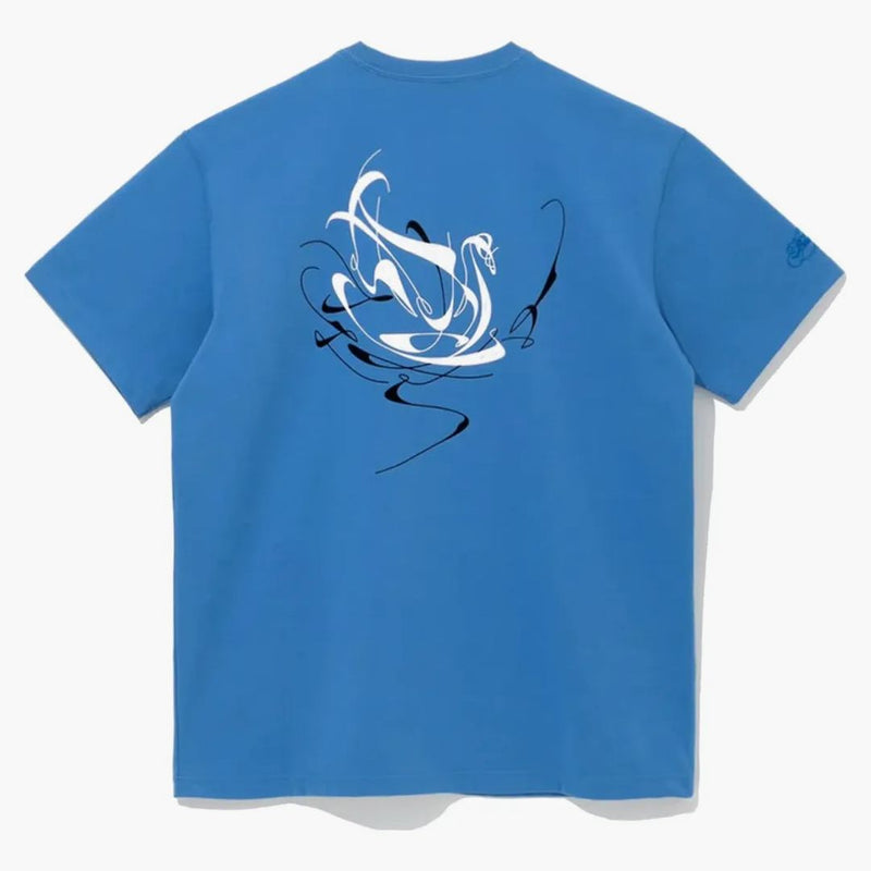 New Era X Bts X Mlb Black Swan New York Yankees T-shirt Air Force Blue