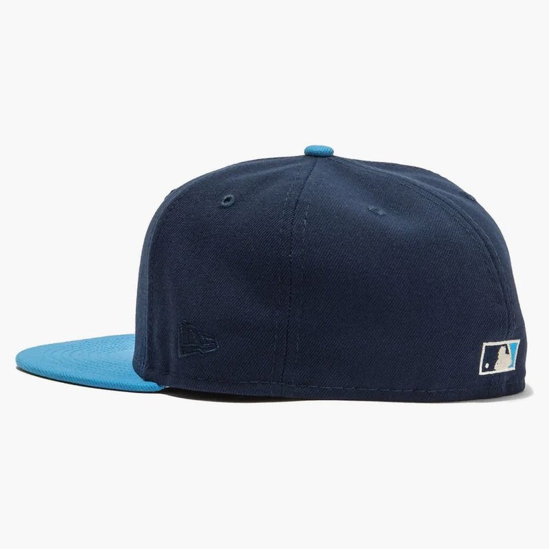New Era X Hat Club Exclusive Beer Pack Milwaukee Brewers 25th Anniversary Patch 1994 59fifty Fitted Hat Navy/light Blue