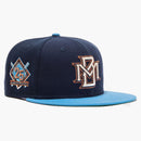 New era x has club exclusive beer pack milwaukee brewers 25th anniversary patch 1994 59fifty fitted has navy/light blue