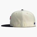 New era x has club exclusive cleveland indian jacobs field patch 59fifty fitted has white/navy