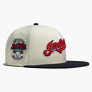 New era x has club exclusive cleveland indian jacobs field patch 59fifty fitted has white/navy