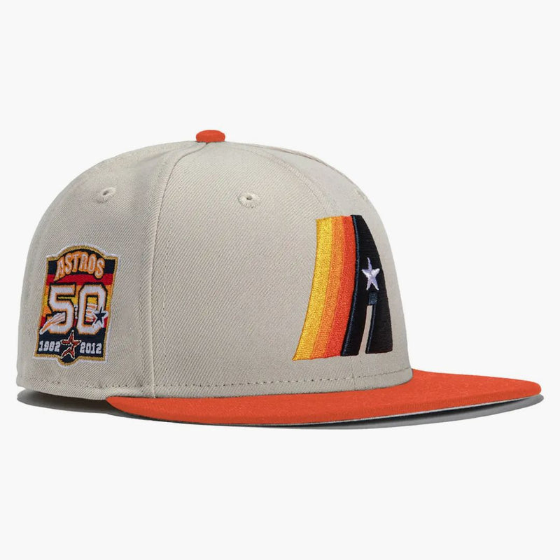 Nová éra x má klubový exkluzivní Stone Dome Houston Astros 50. výročí Patch Concept 59Fifty Fitted má kámen