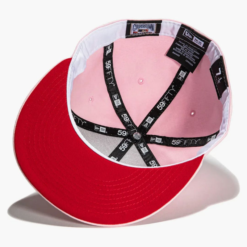 Nová éra x má klub San Diego Padres 40. výročí Patch P Strawberry Jam 59Fifty Fitted má růžovou
