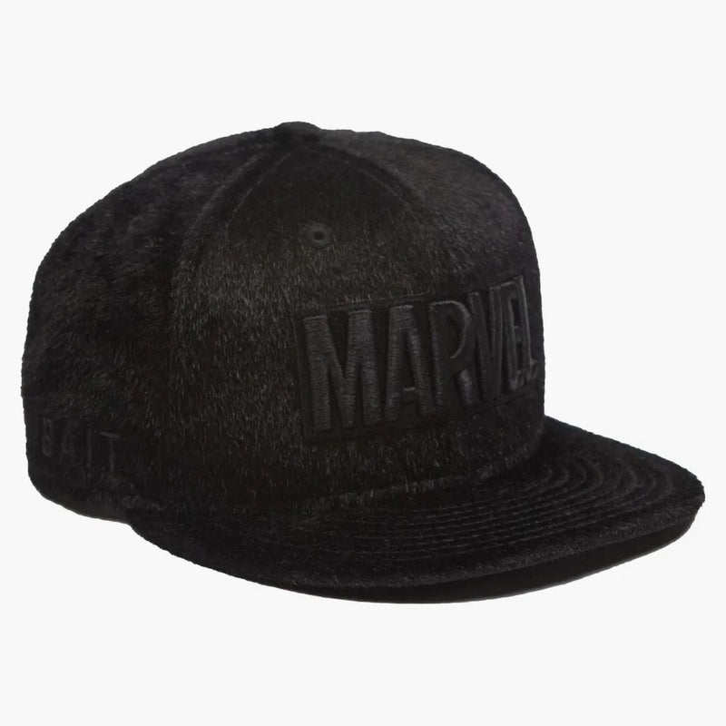 Nová éra x Marvel x Bait Black Panther Faux pro čepici Snapback Black