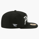 New era X Paper Planes Blue Print 59fifty Fitted Has Black