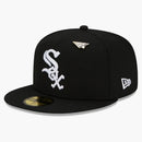 Nová éra x papírové letadla Chicago White Sox 59fifty Fitted Hat Black