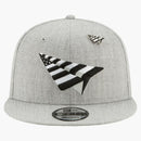 Nya era x pappersplan Gray Boy Crown 9Fifty Snapback har Heather Grey