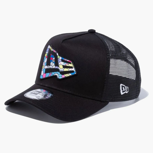 New Era X Takashi Murakami A-frame Trucker Flag 9forty Hat Black