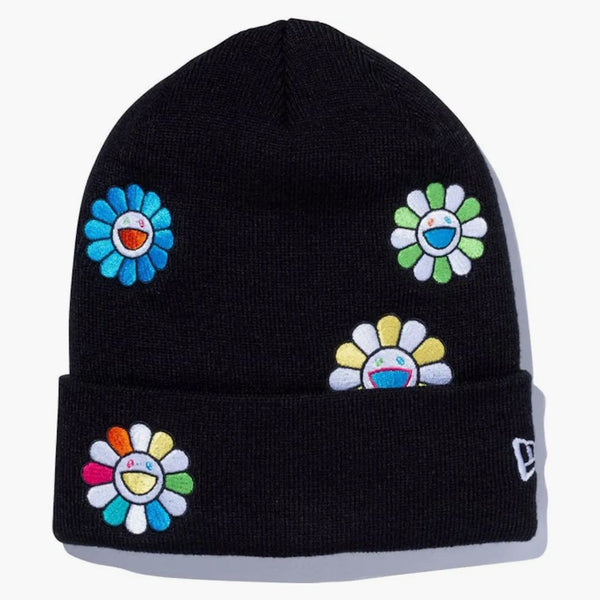 Nová éra x Takashi Murakami Flower Alover Basic Cuff Knit Beanie Black