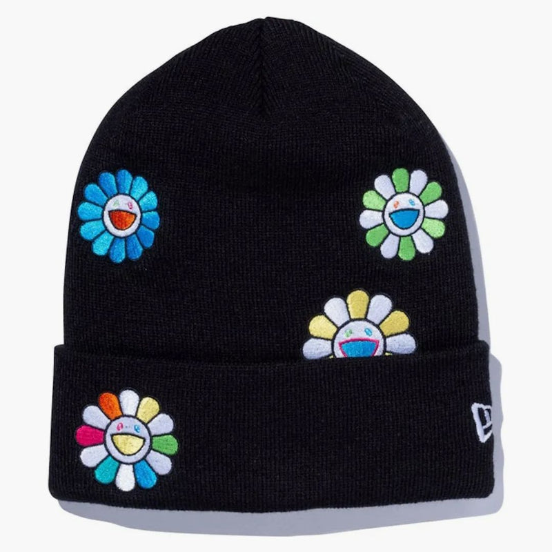 Nová éra x Takashi Murakami Flower Alover Basic Cuff Knit Beanie Black