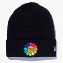 New Era x Takashi Murakami Flower Basic Cuff Knit Beanie Black