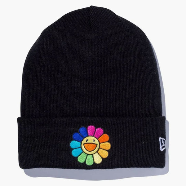 Nová éra x Takashi Murakami Flower Basic Cuff Knit Beanie Black