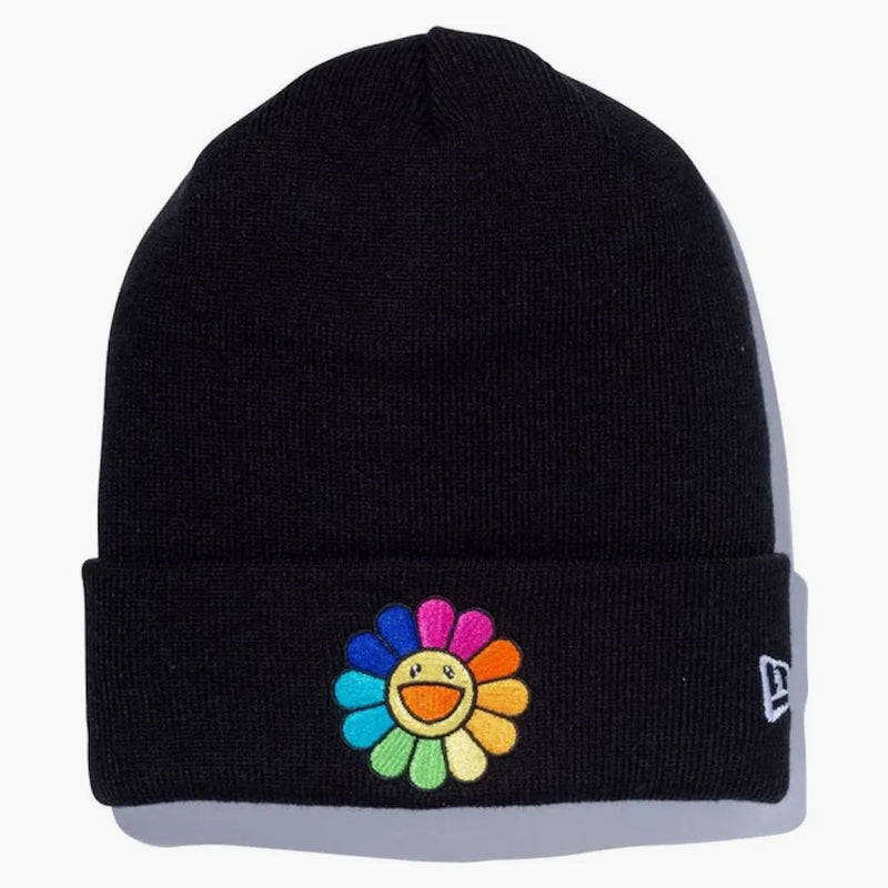 Nová éra x Takashi Murakami Flower Basic Cuff Knit Beanie Black