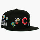 New era x takashi murakami x mlb World Tour Tokyo Series 2025 New era 59fifty Cubs Fitted Hat Black