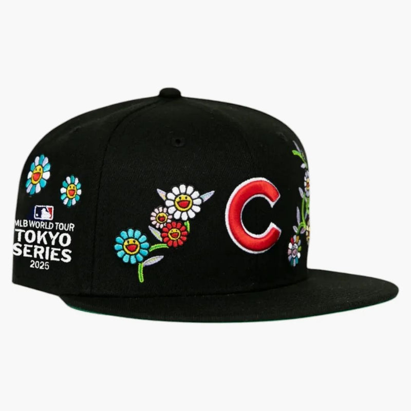 Nová éra x Takashi Murakami X MLB World Tour Tokyo Series 2025 Nová éra 59fifty Cubs Fitted Hat Black