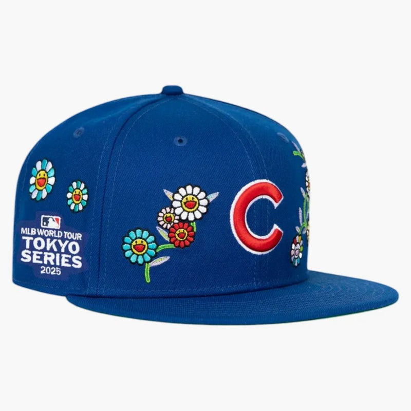 Nuova era x Takashi Murakami x MLB World Tour Tokyo Serie 2025 Nuova era 59Fifty Cubs a blu ha blu