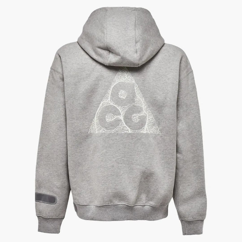 Nike Acg Therma-fit Airora Full-zip Fleece Hoodie Grey Heather/black/light Smoke Grey