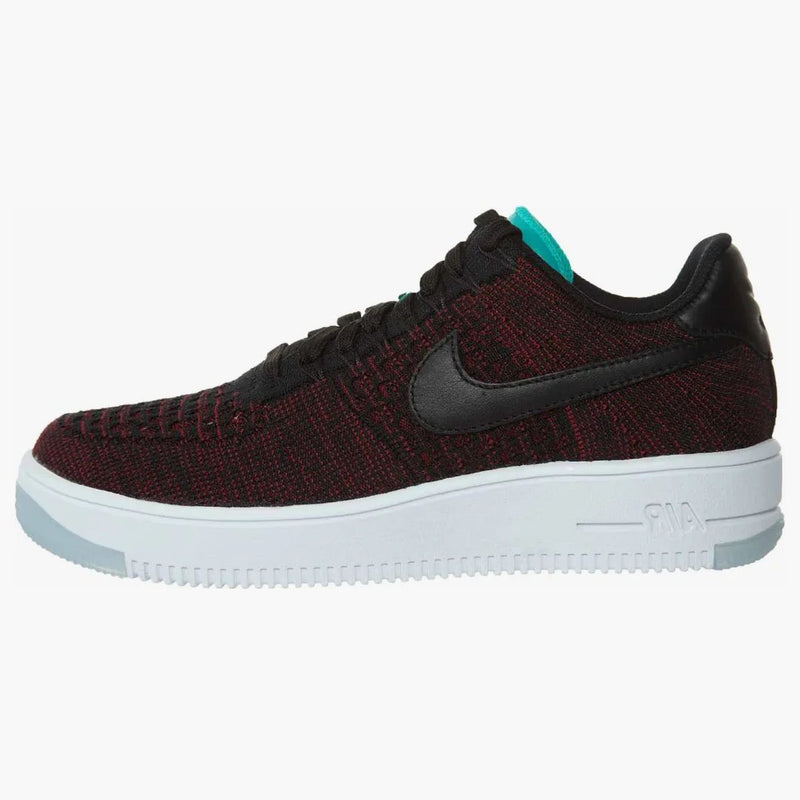 Nike af1 flyknit Low Black Black Team Red (kvinnors)